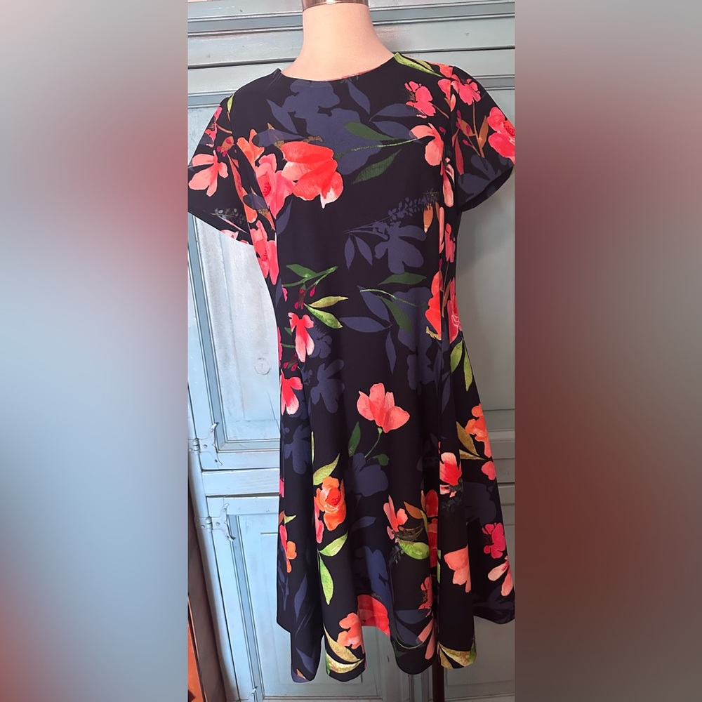 DKNY Vibrant Floral Dress